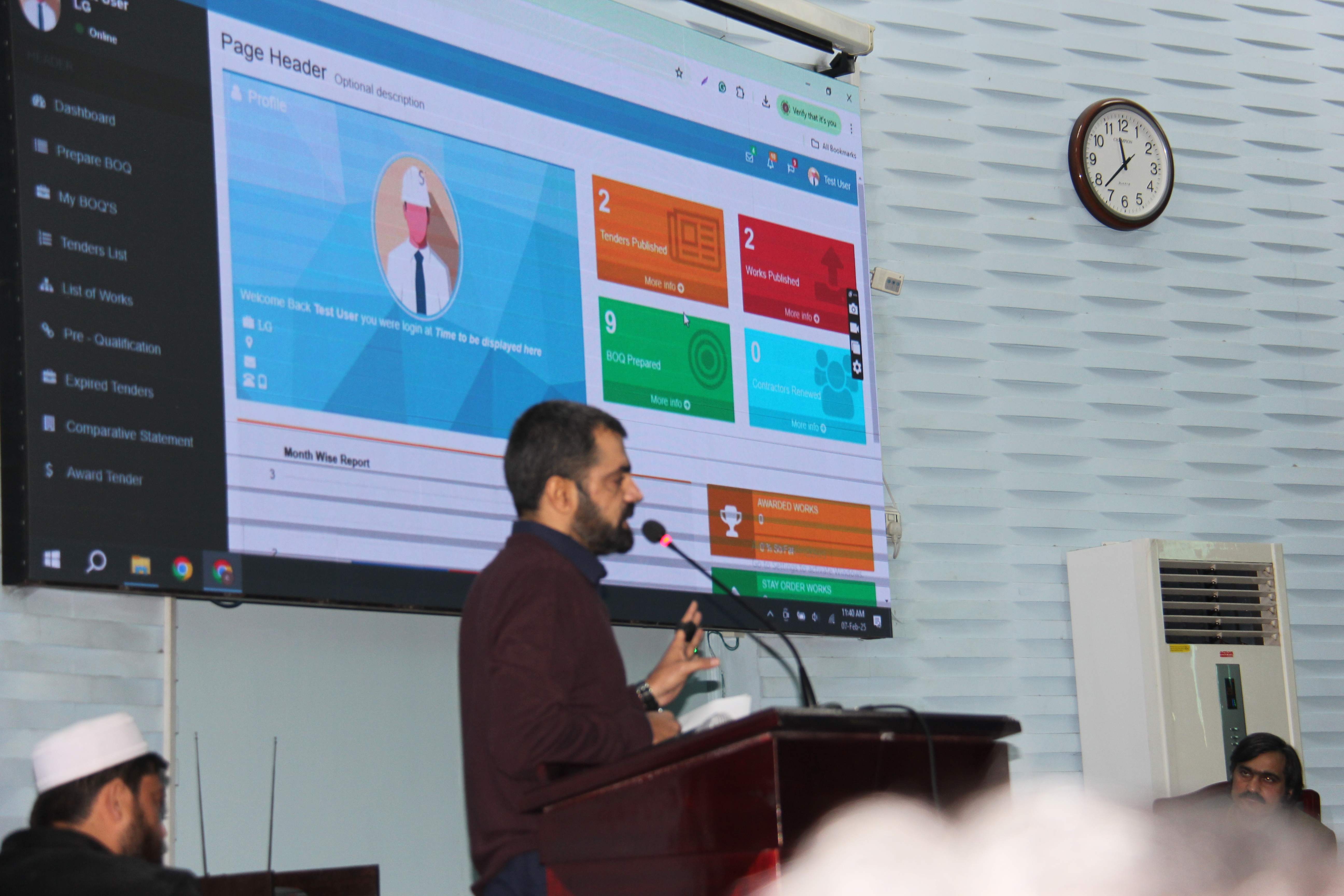 Training Session to Local Government TMO's & Assistant Directors arranged by C&W Dept on E-Bidding System