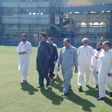 Visit of worthy Secretary CnW to Arbab Niaz Stadium Peshawar..was Briefed by MD Pkha